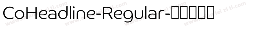 CoHeadline-Regular字体转换