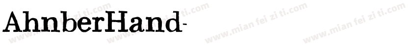 AhnberHand字体转换