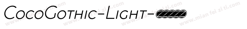 CocoGothic-Light字体转换