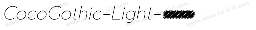 CocoGothic-Light字体转换