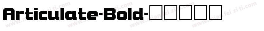 Articulate-Bold字体转换