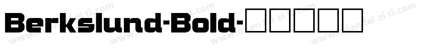 Berkslund-Bold字体转换