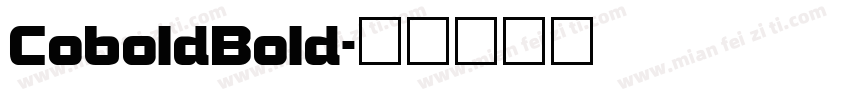 CoboldBold字体转换