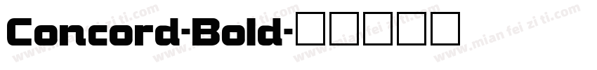 Concord-Bold字体转换