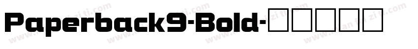Paperback9-Bold字体转换