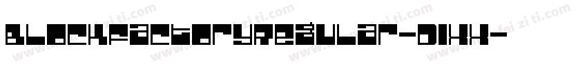 BlockFactoryRegular-d1XX字体转换