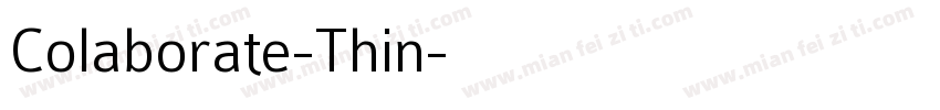 Colaborate-Thin字体转换