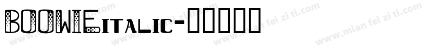 BOOWIEitalic字体转换