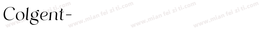 Colgent字体转换