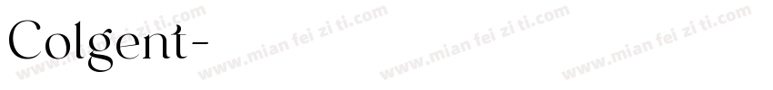 Colgent字体转换