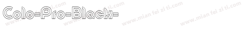 Colo-Pro-Black字体转换