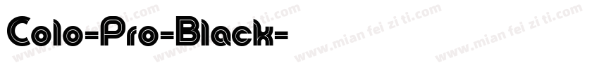 Colo-Pro-Black字体转换