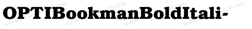 OPTIBookmanBoldItali字体转换