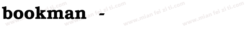 bookman字库字体转换