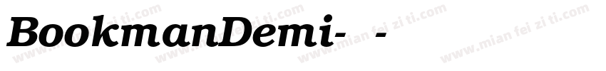BookmanDemi-常规字体转换