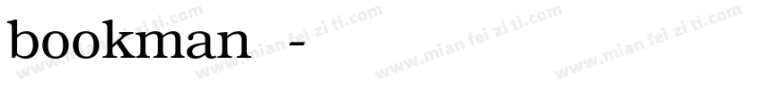 bookman字库字体转换