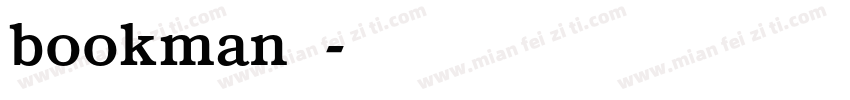 bookman字库字体转换