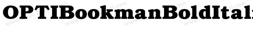 OPTIBookmanBoldItali字体转换