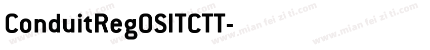 ConduitRegOSITCTT字体转换