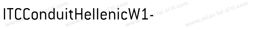 ITCConduitHellenicW1字体转换