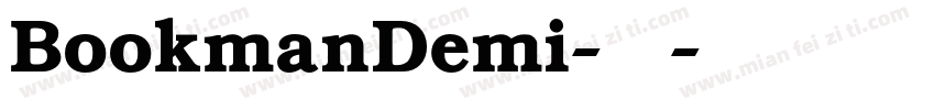 BookmanDemi-常规字体转换