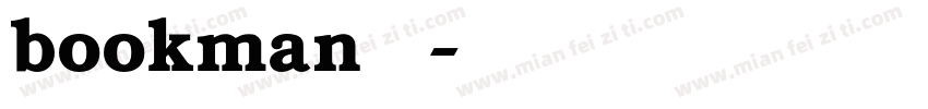 bookman字库字体转换