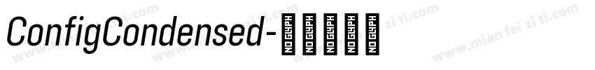 ConfigCondensed字体转换
