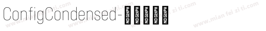 ConfigCondensed字体转换