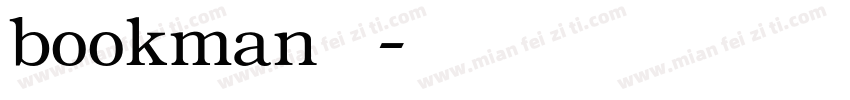 bookman字库字体转换