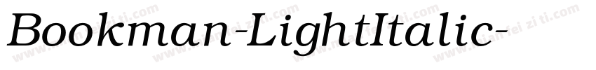 Bookman-LightItalic字体转换