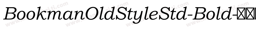 BookmanOldStyleStd-Bold字体转换