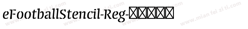 eFootballStencil-Reg字体转换