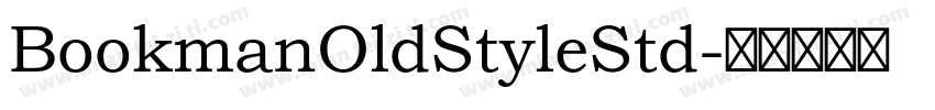 BookmanOldStyleStd字体转换