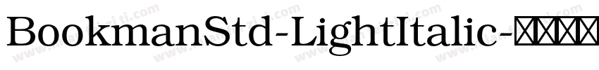 BookmanStd-LightItalic字体转换