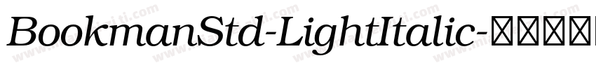 BookmanStd-LightItalic字体转换