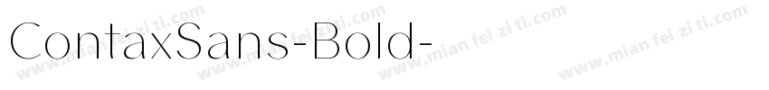 ContaxSans-Bold字体转换