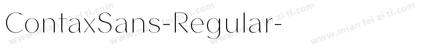 ContaxSans-Regular字体转换