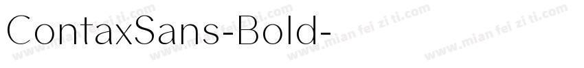 ContaxSans-Bold字体转换