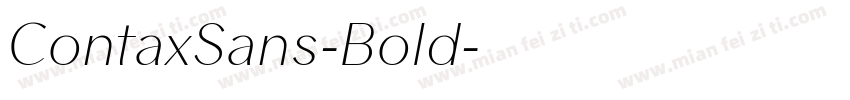 ContaxSans-Bold字体转换