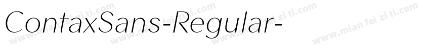 ContaxSans-Regular字体转换