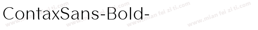 ContaxSans-Bold字体转换