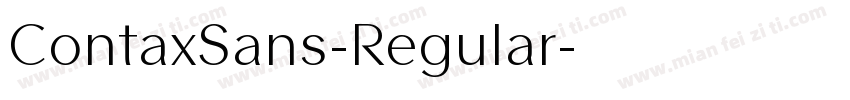 ContaxSans-Regular字体转换