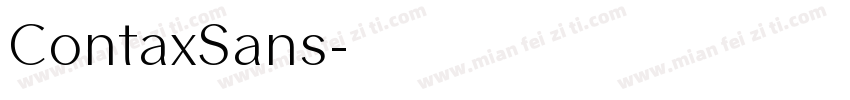 ContaxSans字体转换