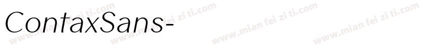 ContaxSans字体转换