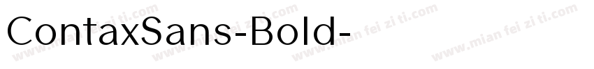 ContaxSans-Bold字体转换