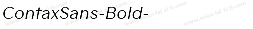 ContaxSans-Bold字体转换