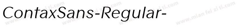ContaxSans-Regular字体转换