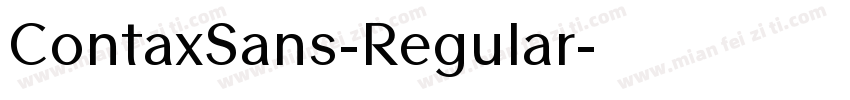 ContaxSans-Regular字体转换