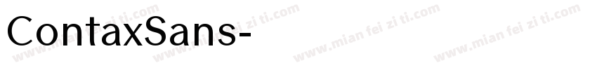 ContaxSans字体转换