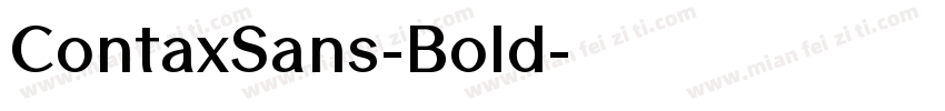 ContaxSans-Bold字体转换